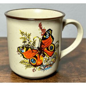 Vintage Viking Stoneware Butterfly Tea Coffee Mug Replacement